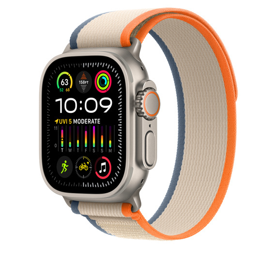 Apple Watch 44/45/49 mm oranžovo-béžový Trailový tah – M/L MT5X3ZM/A