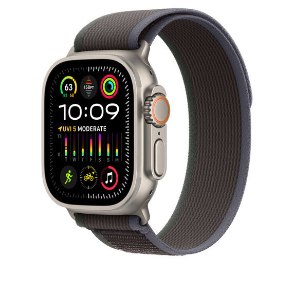 Apple Watch 44/45/49 mm modro-černý Trailový tah – S/M MT613ZM/A