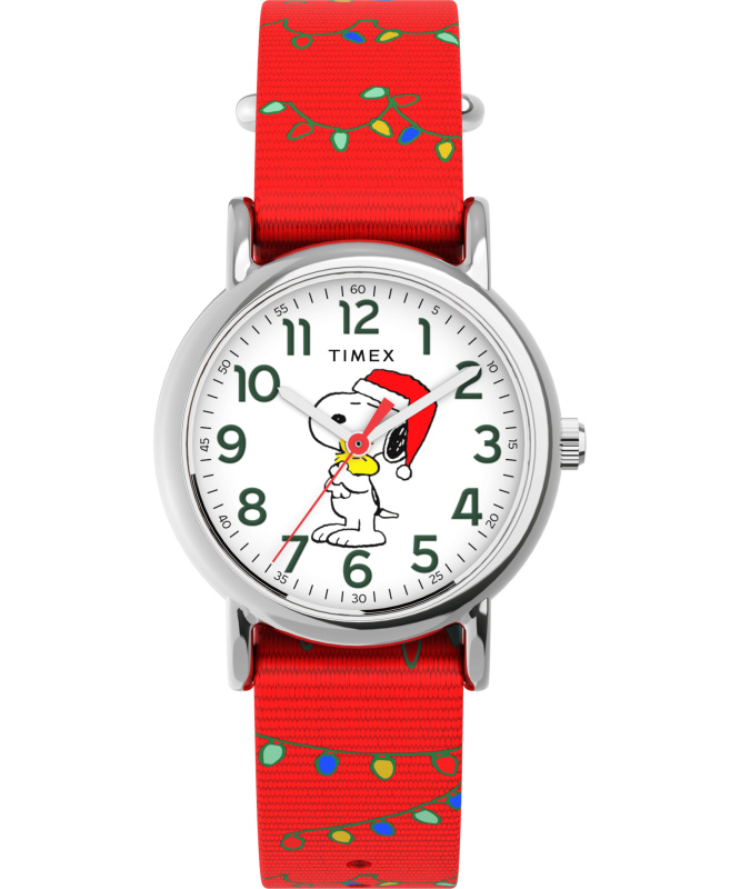 TIMEX Peanuts Weekender Snoopy Santa Hat hodinky