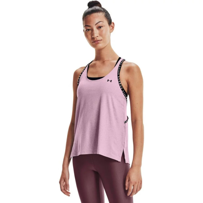 Dámské tílko 1360831 Knockout Mesh Back Tank FW21 - Under Armour XL melange-šedá