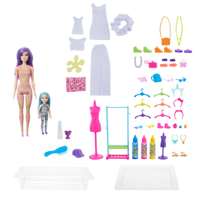 Mattel Barbie Color Reveal neonová batika Dárkový Set