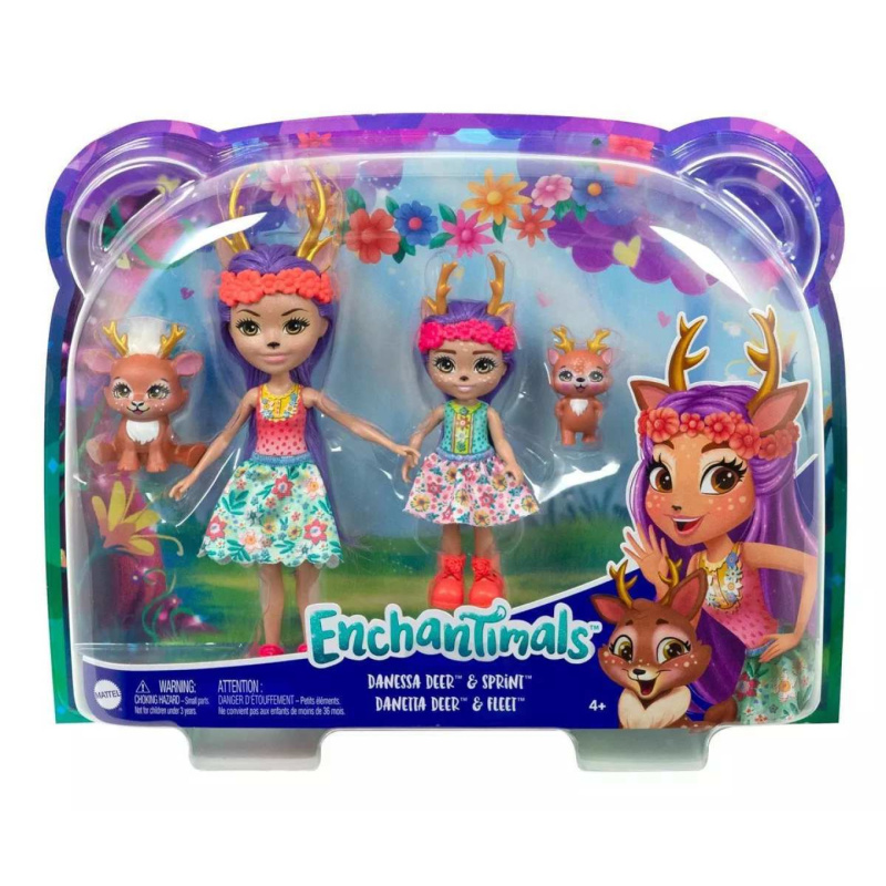 Enchantimals panenka s mladší sestrou danessa deer, mattel hcf80