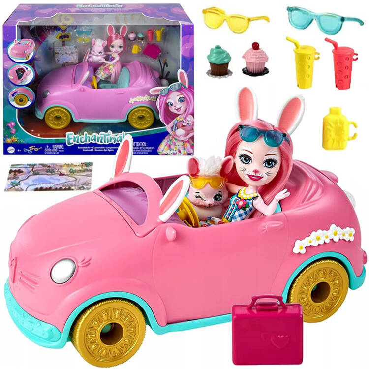 Tomido Enchantimals króliczkowóz lalka Bree Bunnymobile akcesoria autko ZA5468