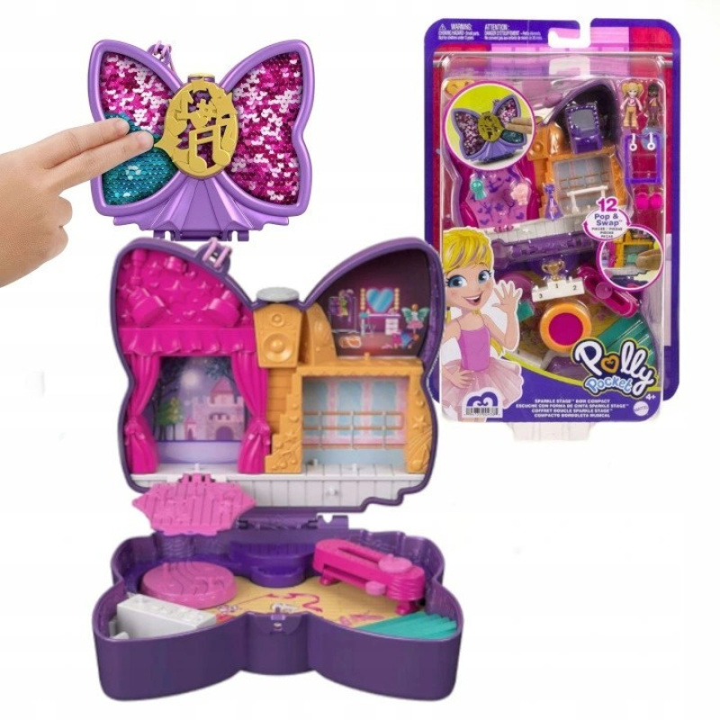 Mattel polly pocket pidi svět do kapsy třpytivé pódium, hcg17