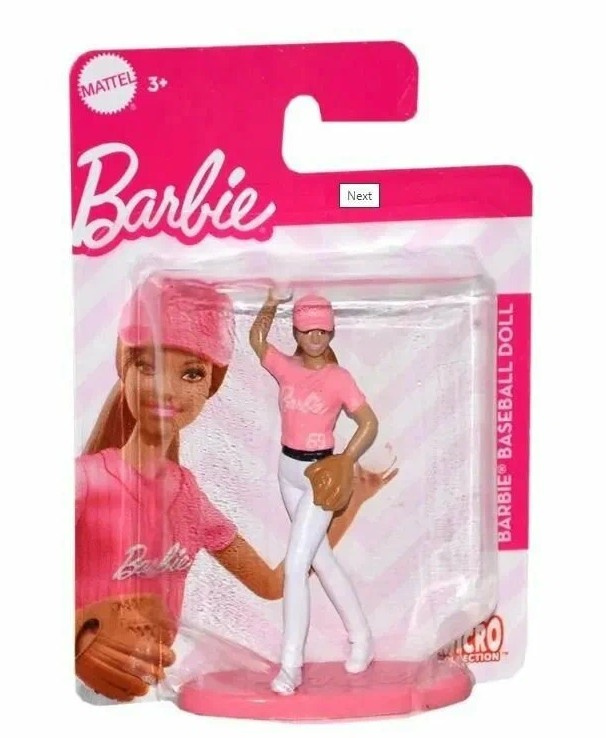 Mattel barbie® mikro panenka sportovkyně basebalistka, hch17