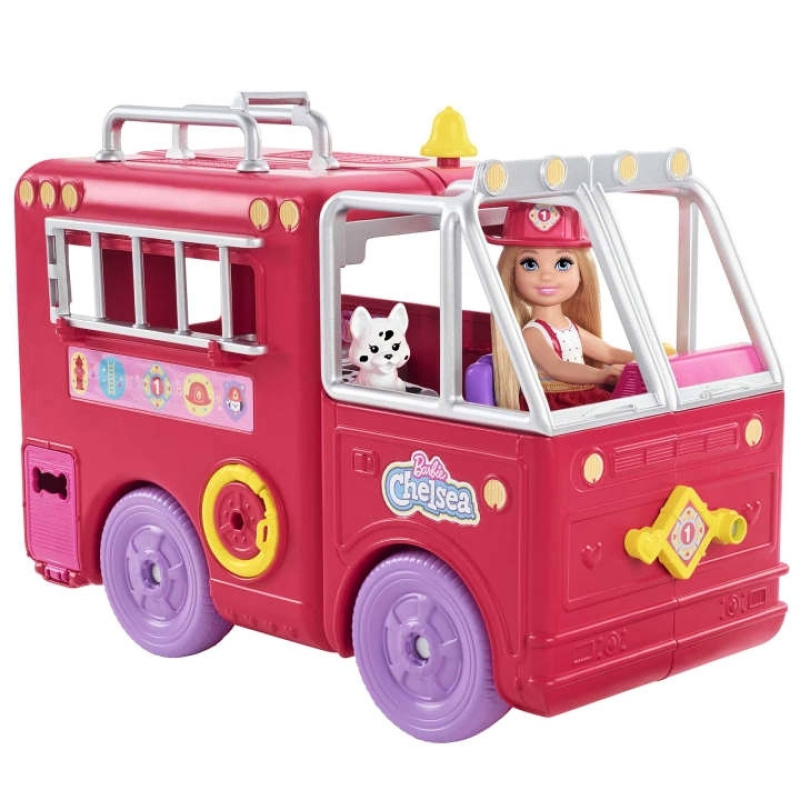 Mattel barbie chelsea™ hasičské auto, hck73