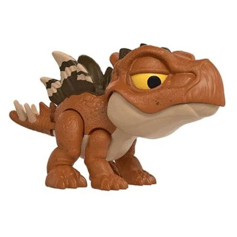 Jurský svět snap squad stegosaurus s pohyblivou čelistí, mattel hcm22