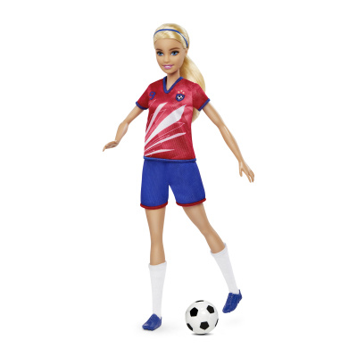 Mattel Barbie fotbalová panenka - Barbie v červeném dresu