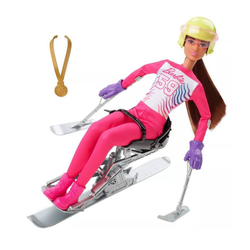 Mattel barbie zimní sporty paralympijská lyžařka, hcn33