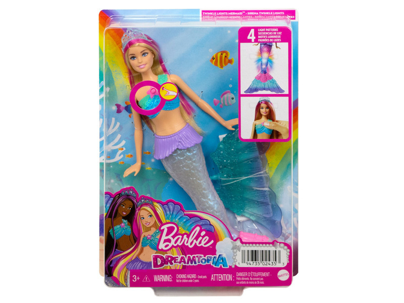 Barbie blikající mořská panna blondýnka