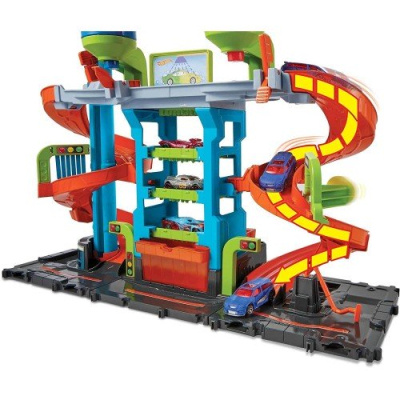 Hot Wheels City Color Shifters automyčka se spirálou