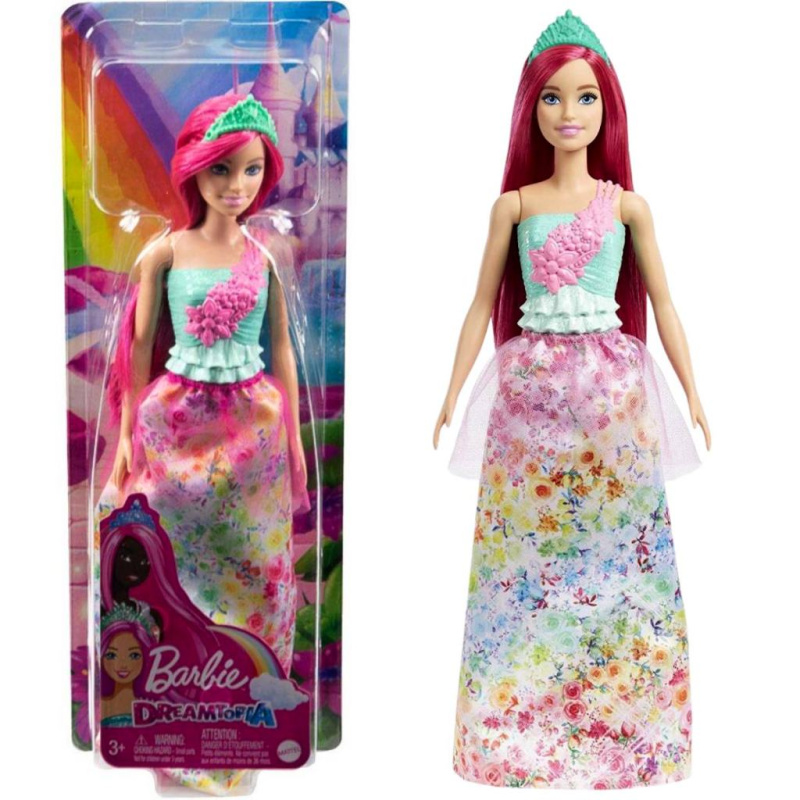 Barbie dreamtopia kouzelná princezna růžové vlasy, hgr15