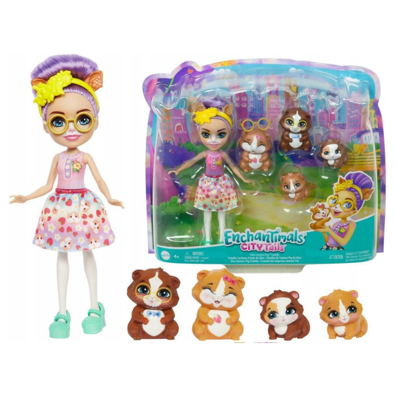 Enchantimals rodinka morčat, mattel hhb84