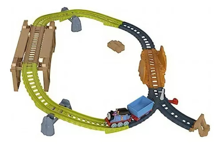 Tomáš a přátelé hrací sada přejezd přes dřevěný most, mattel hhv79