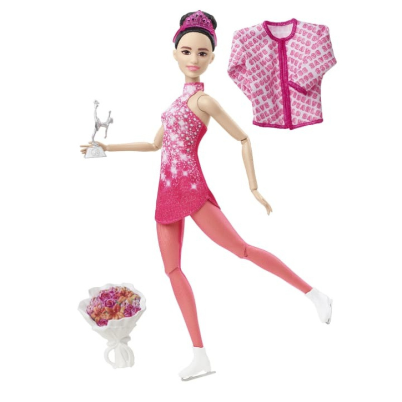 Mattel barbie zimní sporty krasobruslařka, hhy27