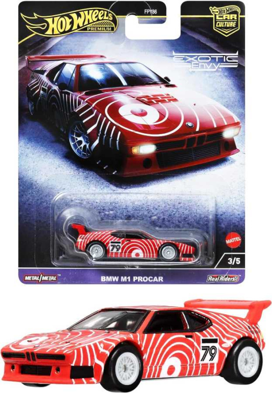 Mattel hw car culture exotic envy bmw m1 procar, hkc79