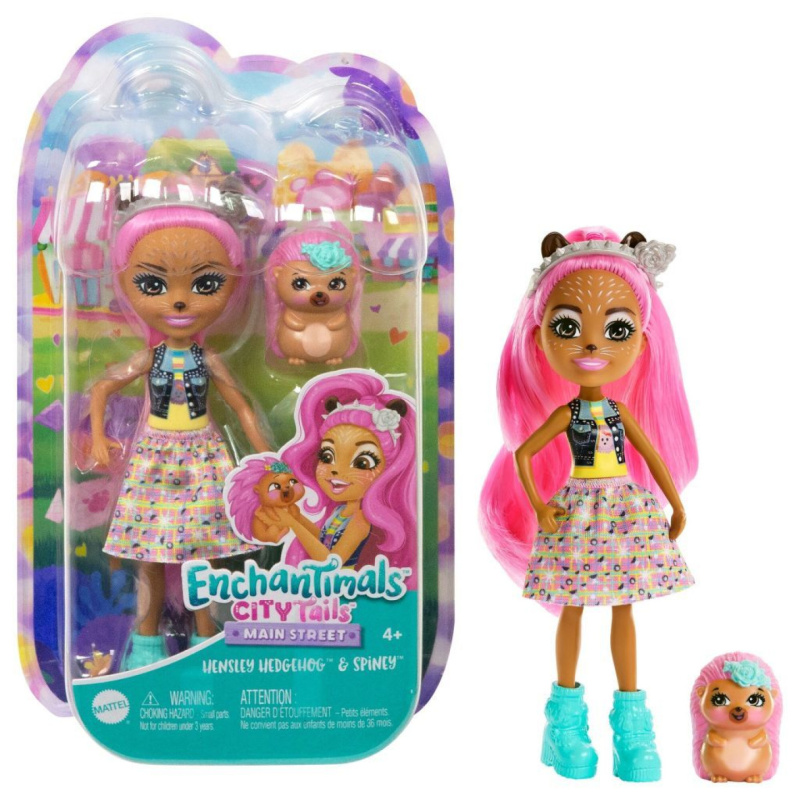 Enchantimals panenka se zvířátkem hensley hedgehog a spiney