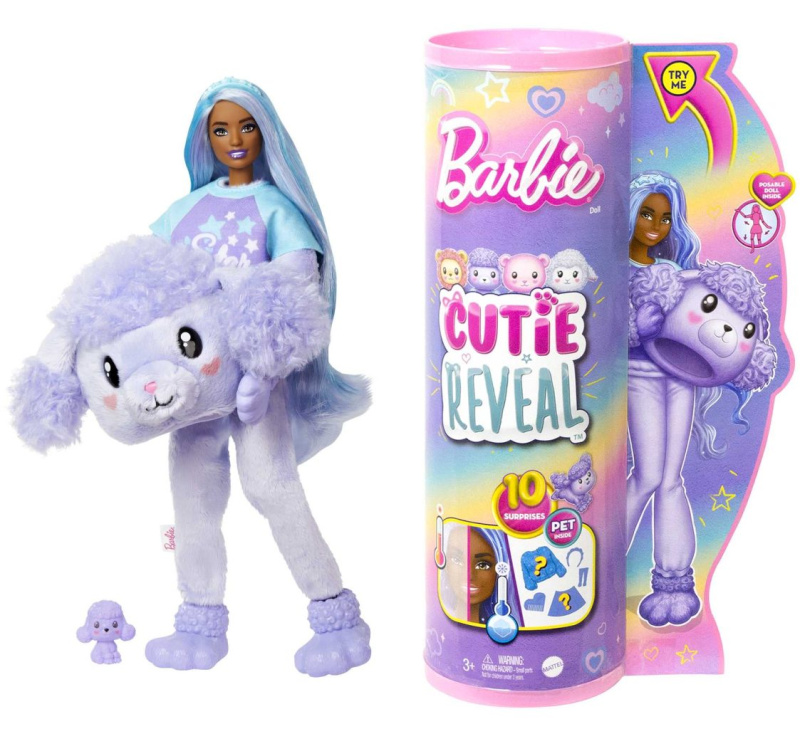 Mattel barbie cutie reveal pastelová edice pudl, hkr05