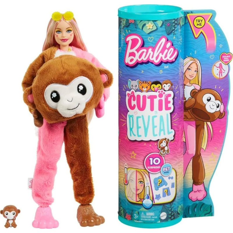 Mattel barbie cutie reveal série džungle opice, hkr01