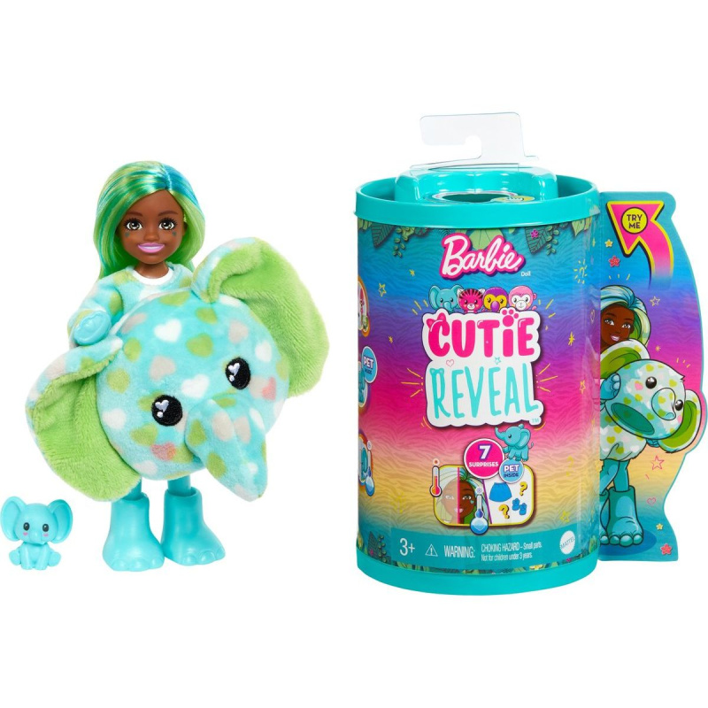 Mattel Barbie Cutie Reveal Chelsea džungle slon HKR13