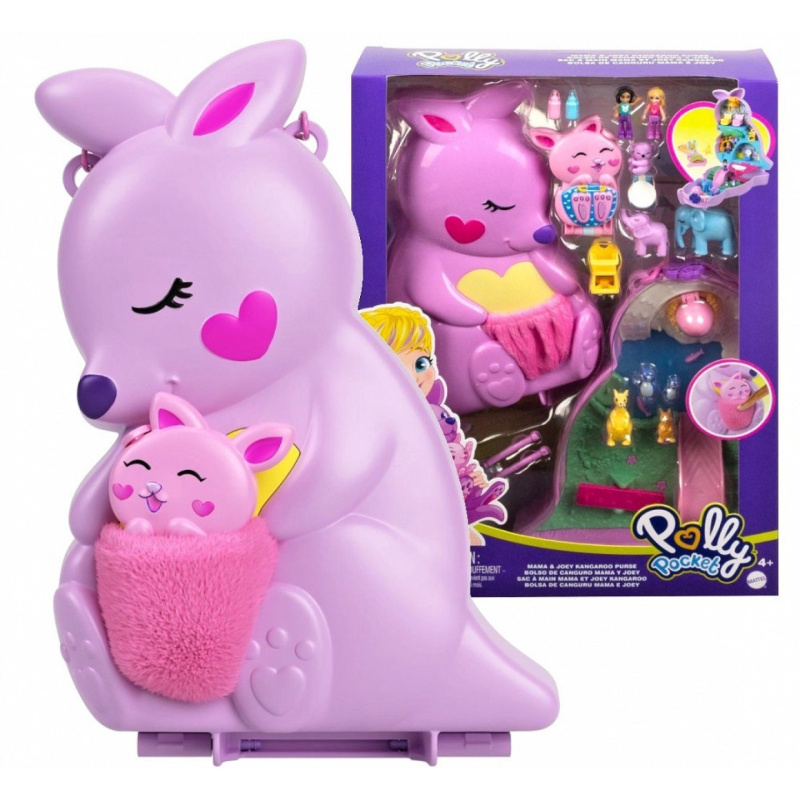 Polly pocket klokan pidi pocketková kabelka, mattel hkv50