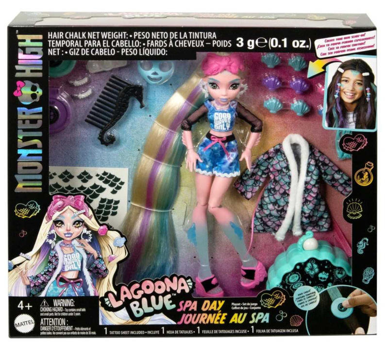 Mattel monster high panenka lagoona a wellděsový relax, hky69