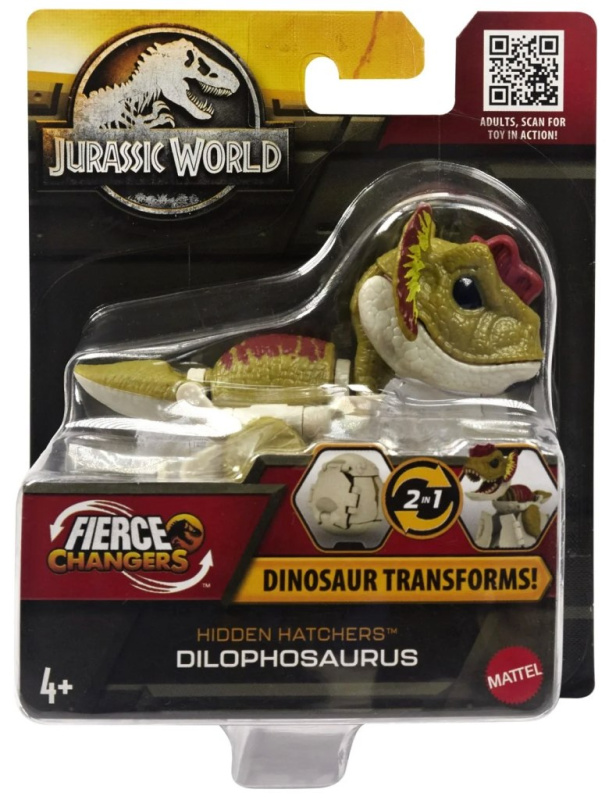 Mattel jurský svět dinosauří transformující se vajíčko dilophosaurus, hlp04