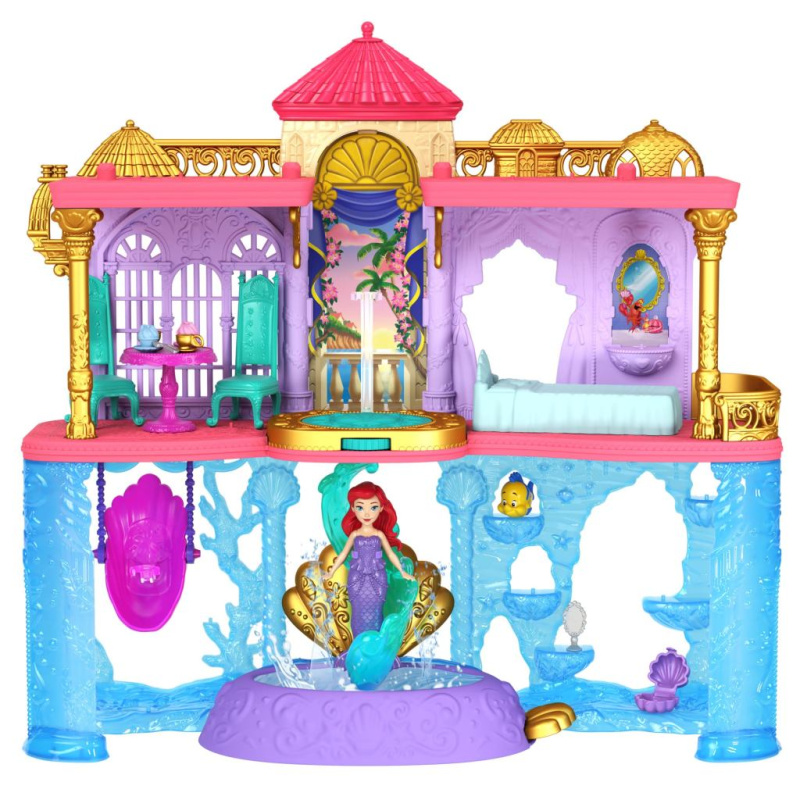 Mattel Disney Princess malá panenka Ariel a královský zámek