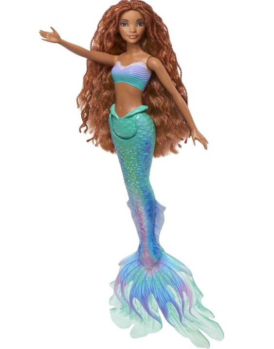 Mattel disney malá mořská víla ariel s třpytivou ploutví, hlx08