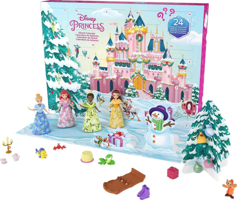 Mattel disney adventní kalendář s malými panenkami, hlx06