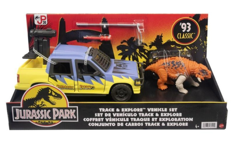 Mattel jurassic world průzkumné auto v džungli, hmm5
