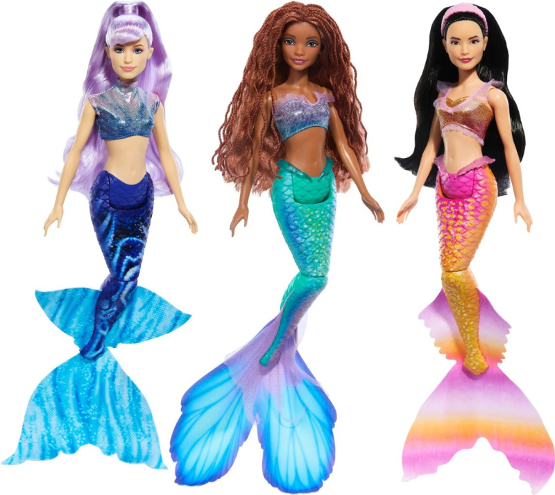 Mattel disney princess sada 3 panenek malá mořská víla a sestřičky, hnd29