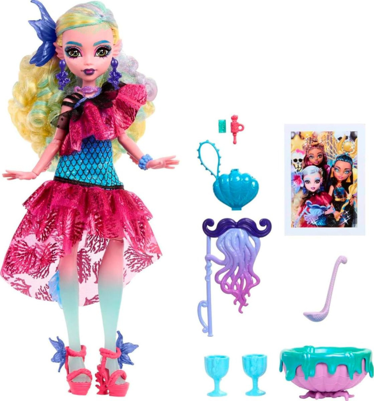 Mattel monster high monster ball lagoona blue, hnf71
