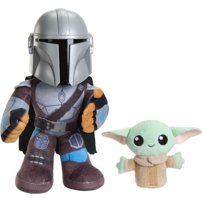 Mattel Star Wars 27 cm Mandalorian a malý Grogu se zvuky