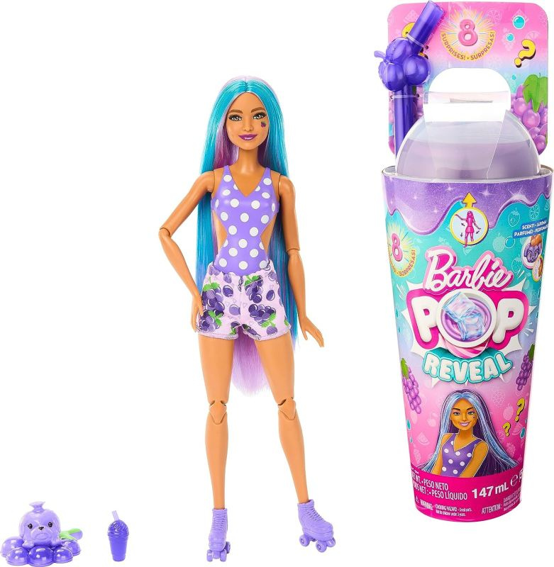 Mattel barbie® pop reveal™ šťavnaté ovoce - hroznový koktejl