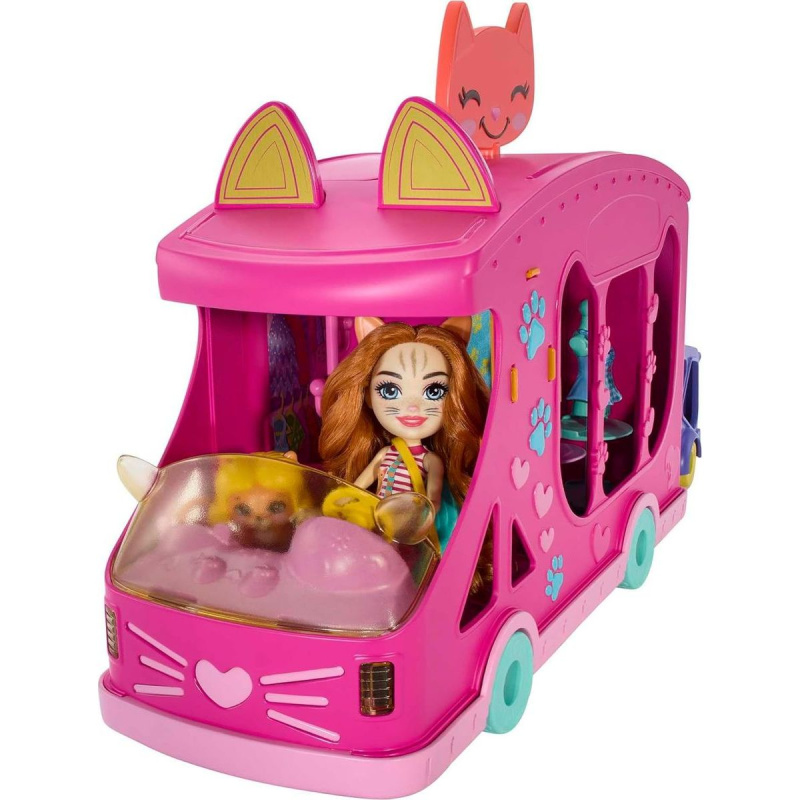 Enchantimals kočičí módní obchod na kolech herní set