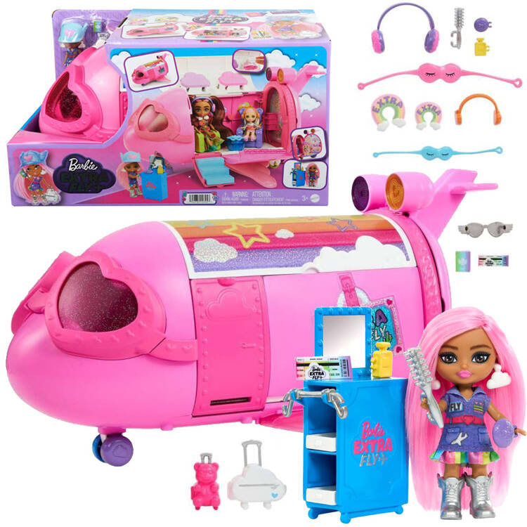 Producent niezdefiniowany Růžové letadlo Barbie Extra Fly Minis panenka pilotka