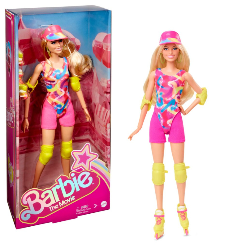 Barbie ve filmovém oblečku Kolečkové brusle