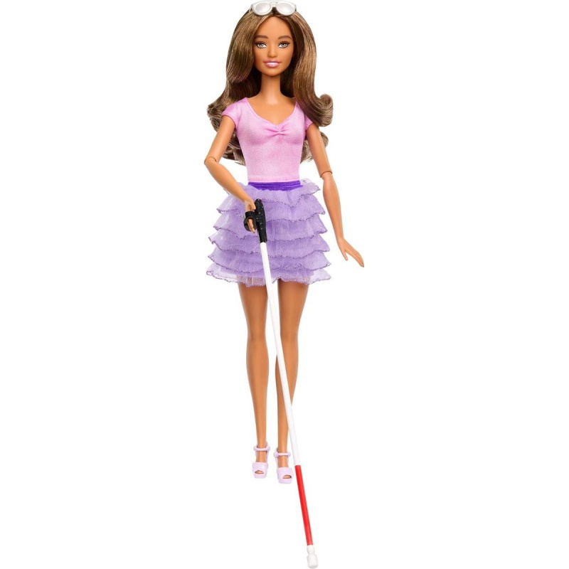 Barbie Modelka - fialová sukně s volánky