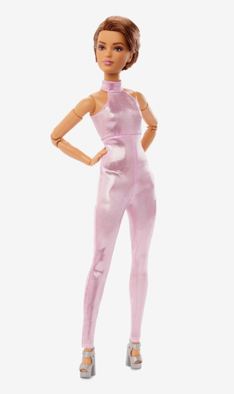 Mattel Barbie Looks s krátkými vlasy v růžovém outfitu