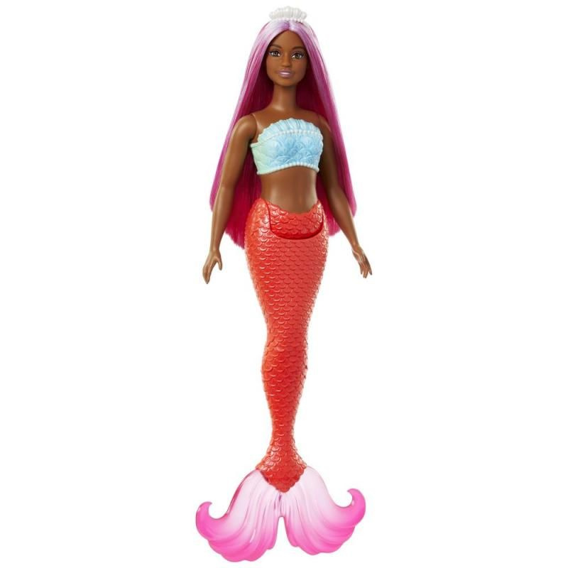 Mattel barbie pohádková mořská panna oranžová, hrr04