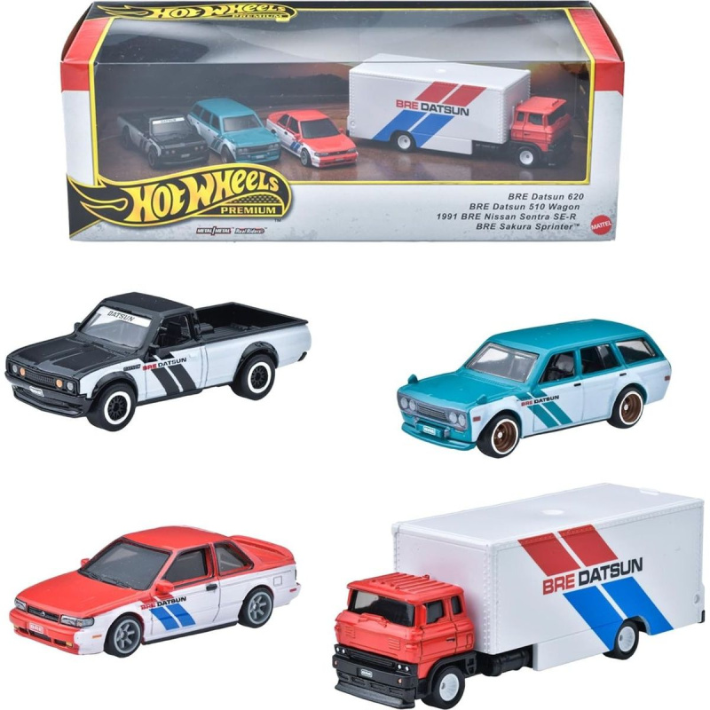Mattel Hot Wheels 3 ks prémiový angličák s týmovým tahačem Fuji Fest