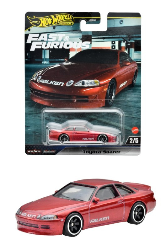 Mattel hot wheels premium rychle a zběsile toyota soarer 2/5 (poškozený obal)
