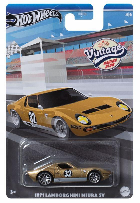 Hot wheels® vintage racing club 1971 lamborghini miura 4/6