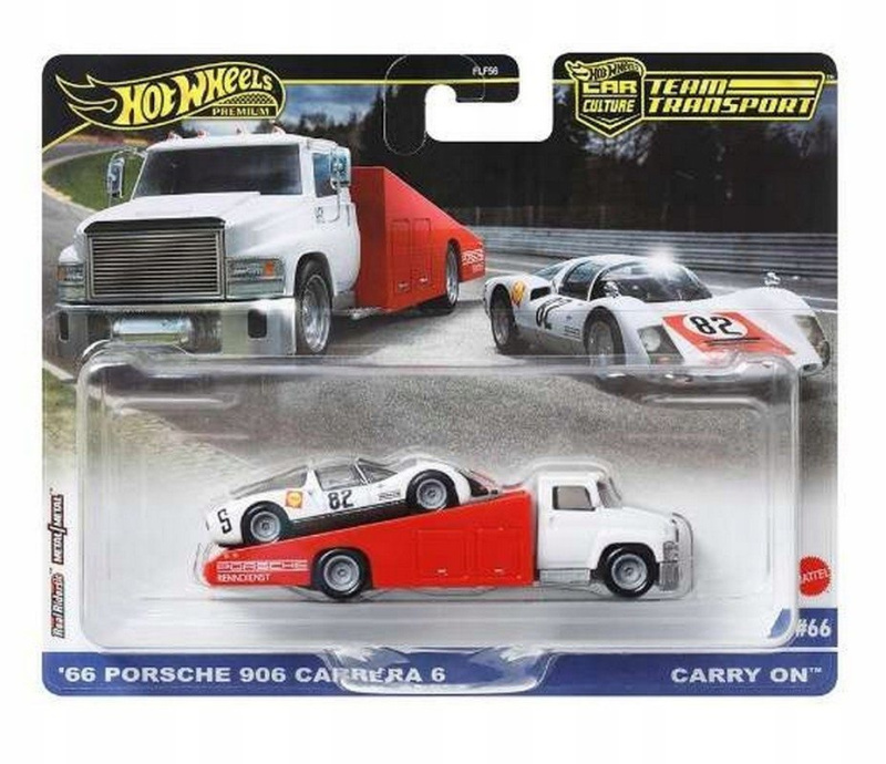 Mattel hot wheels team transport '66 porsche 906 carrera 6