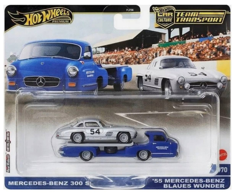 Mattel hot wheels premium car mercedes benz 300 sl a 55 mercedes benz blaues wunder, hrv48