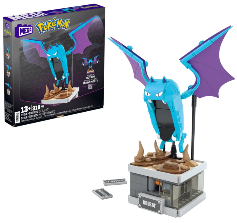 Mattel MEGA POKÉMON MINI POHYBLIVÁ GOLBAT Vícebarevná