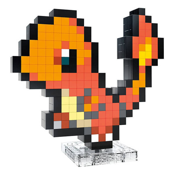 Mattel mega pokémon pixel art charmander, hth76