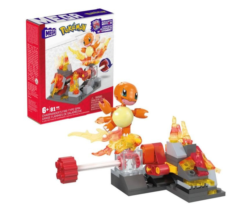 Mattel Stavebnice Pokémon (Charmander s ohnivým typem)