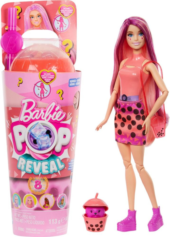 Barbie Pop Reveal Barbie bubble tea mangové koláčky
